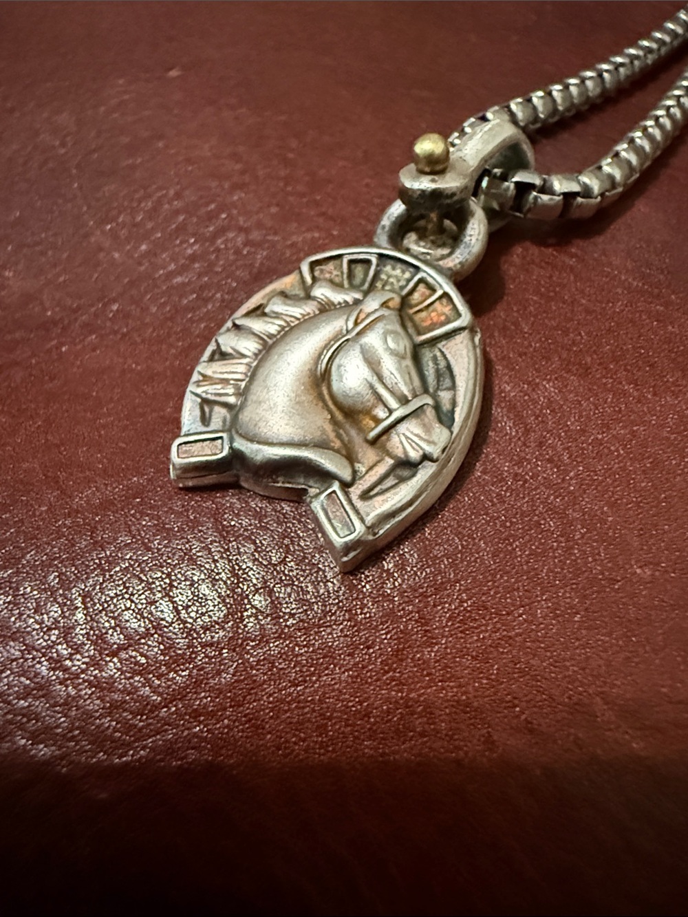 Heritage Silver Horse & Horseshoe Pendant Necklace